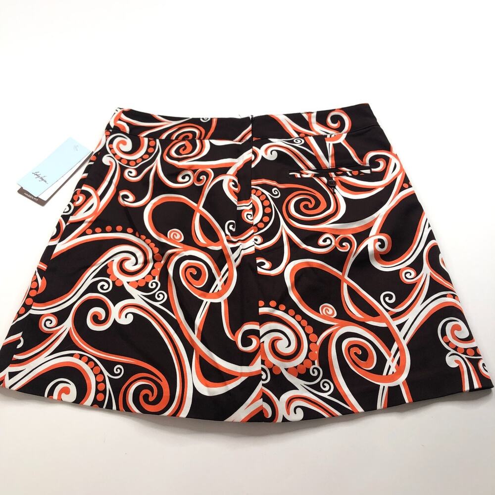 Lady Hagen NEW 4 (Fit 30 In) Cotton Blend Golf Skirt Skort 4" Shorts Brown - Picture 7 of 9